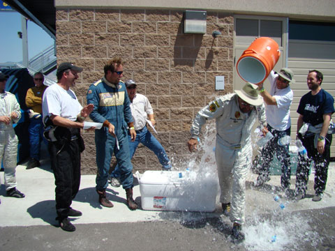 Chuck dunking Norman